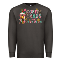 Smoke coffee chaos and candy canes Premium Sweatshirt - AdoDesignShop