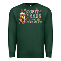 Sports Green coffee chaos and candy canes Premium Sweatshirt - AdoDesignShop