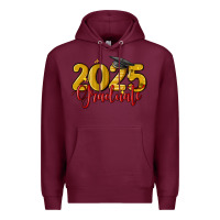 Burgundy 2025 graduate Premium Hoodie - MaliasSmallBusiness