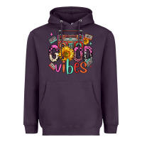 Plum good vibes cassette boombox Heavyweight Hoodie - FaDigitalArtStudio