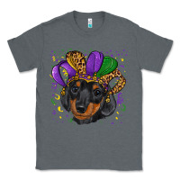 Charcoal Heather mardi gras hat dachshund puppy Classic Tee - RanaPortraitStore