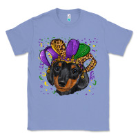 Colony Blue mardi gras hat dachshund puppy Classic Tee - RanaPortraitStore