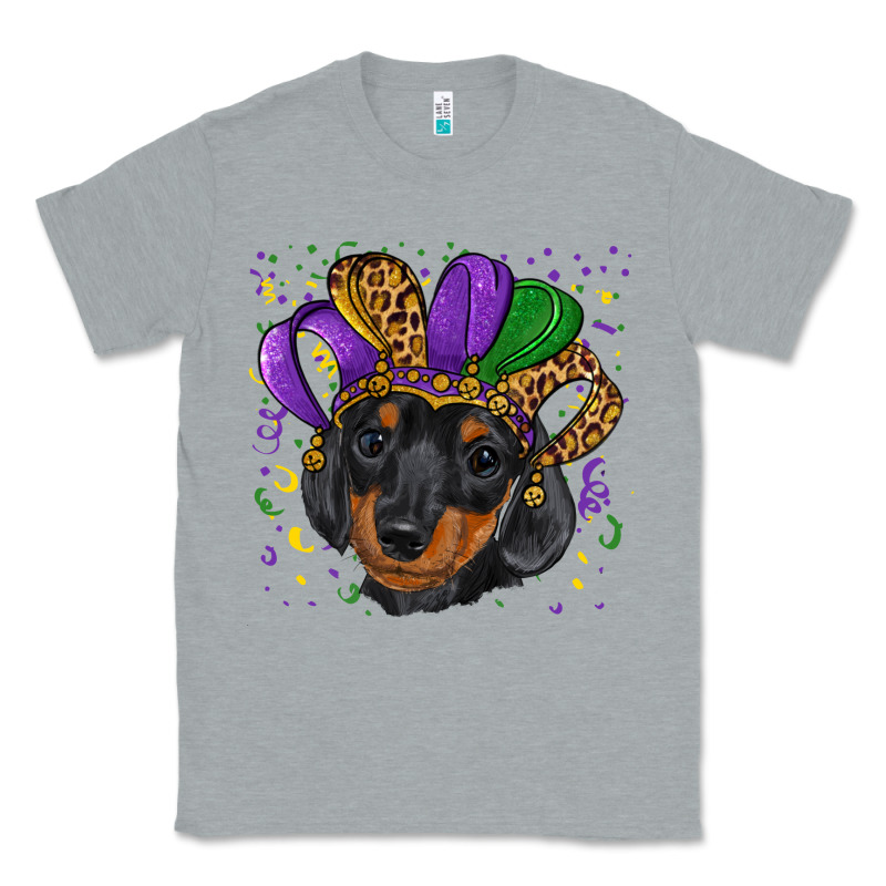 Mardi Gras Hat Dachshund Puppy Classic Tee by RanaPortraitStore | Teevron