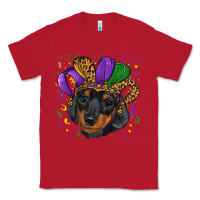Red mardi gras hat dachshund puppy Classic Tee - RanaPortraitStore