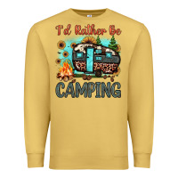 Antique Gold i'd rather be camping Premium Sweatshirt - JahusDesignShop