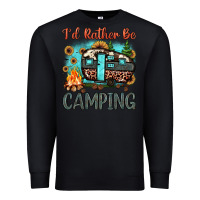 Black i'd rather be camping Premium Sweatshirt - JahusDesignShop