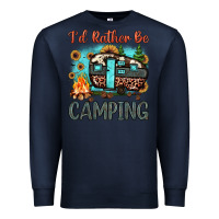 Navy i'd rather be camping Premium Sweatshirt - JahusDesignShop