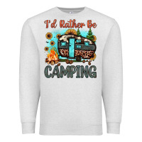 Oatmeal Heather i'd rather be camping Premium Sweatshirt - JahusDesignShop