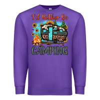 Purple i'd rather be camping Premium Sweatshirt - JahusDesignShop