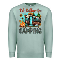 Seafoam i'd rather be camping Premium Sweatshirt - JahusDesignShop