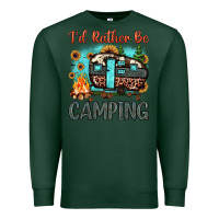Sports Green i'd rather be camping Premium Sweatshirt - JahusDesignShop
