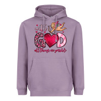 Lavender with god all things are possible Heavyweight Hoodie - OliviaCreatesArt