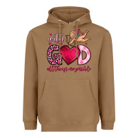 Toasted Coconut with god all things are possible Heavyweight Hoodie - OliviaCreatesArt