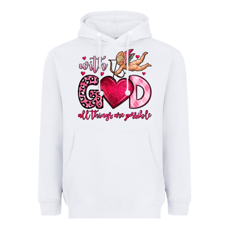 With God All Things Are Possible Heavyweight Hoodie by OliviaCreatesArt | Teevron