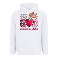 White with god all things are possible Heavyweight Hoodie - OliviaCreatesArt