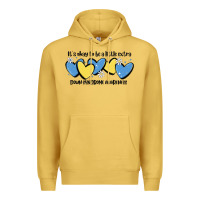 Antique Gold it's okay to be little extra down syndrome awarene Premium Hoodie - MaliasSmallBusiness