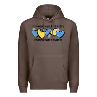 Coffee it's okay to be little extra down syndrome awarene Premium Hoodie - MaliasSmallBusiness