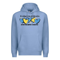 Colony Blue it's okay to be little extra down syndrome awarene Premium Hoodie - MaliasSmallBusiness
