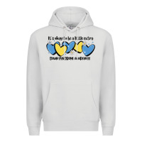 Dove Grey it's okay to be little extra down syndrome awarene Premium Hoodie - MaliasSmallBusiness