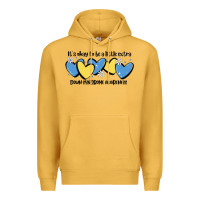Mustard it's okay to be little extra down syndrome awarene Premium Hoodie - MaliasSmallBusiness