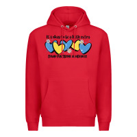 Red it's okay to be little extra down syndrome awarene Premium Hoodie - MaliasSmallBusiness