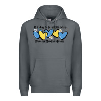 Rock it's okay to be little extra down syndrome awarene Premium Hoodie - MaliasSmallBusiness