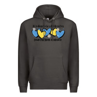 Smoke it's okay to be little extra down syndrome awarene Premium Hoodie - MaliasSmallBusiness