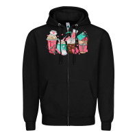 Black nurse coffee cups Zipper Hoodie - texasbilliewilder