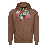 Chestnut nurse coffee cups Zipper Hoodie - texasbilliewilder