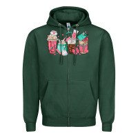 Sports Green nurse coffee cups Zipper Hoodie - texasbilliewilder