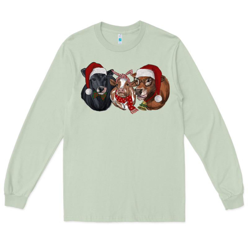 Christmas Cows Long Sleeve Tee by RanaPortraitStore | Teevron