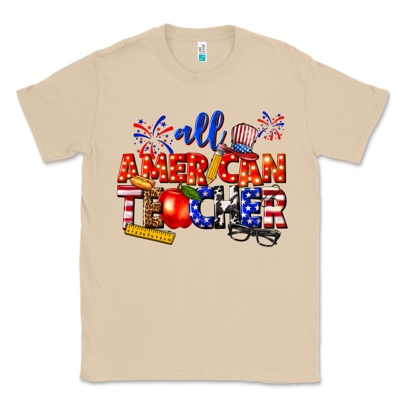 All American Teacher Classic Tee by texasbilliewilder | Teevron