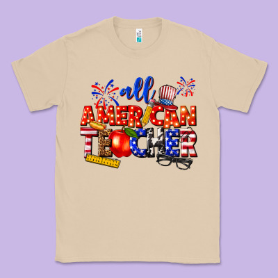 Classic Tee all american teacher