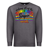 Charcoal Heather wishing all of the transphobes uncomfortable month Premium Sweatshirt - Artiststas