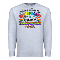 Heather Grey wishing all of the transphobes uncomfortable month Premium Sweatshirt - Artiststas