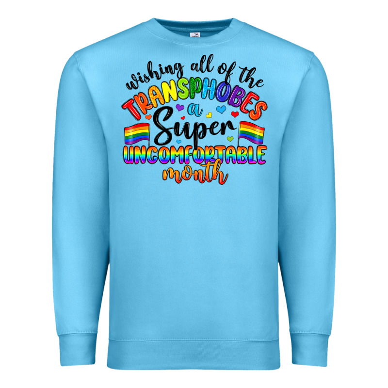 Wishing All Of The Transphobes Uncomfortable Month Premium Sweatshirt by Artiststas | Teevron