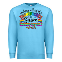 Ocean Blue wishing all of the transphobes uncomfortable month Premium Sweatshirt - Artiststas