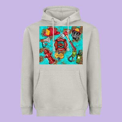 Firefighter Elementary Heavyweight Hoodie Designed By Hra Design Shop