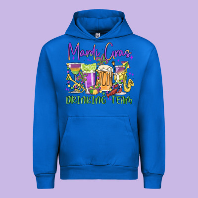Mardi Gras Drinking Team Urban Hoodie Designed By Maliassmallbusiness