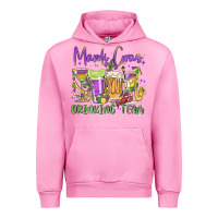 Fuchsia Pink mardi gras drinking team Urban Hoodie - MaliasSmallBusiness