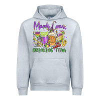 Heather Grey mardi gras drinking team Urban Hoodie - MaliasSmallBusiness