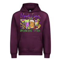Mauve Wine mardi gras drinking team Urban Hoodie - MaliasSmallBusiness