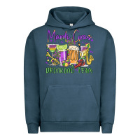 Pigment Midnight Navy mardi gras drinking team Urban Hoodie - MaliasSmallBusiness