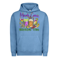 Pigment Pebble Blue mardi gras drinking team Urban Hoodie - MaliasSmallBusiness