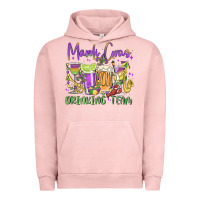 Pigment Salmon mardi gras drinking team Urban Hoodie - MaliasSmallBusiness