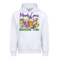 White mardi gras drinking team Urban Hoodie - MaliasSmallBusiness
