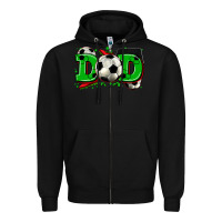 Black dad soccer Zipper Hoodie - Zillion Design Studio