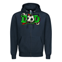 Navy dad soccer Zipper Hoodie - Zillion Design Studio