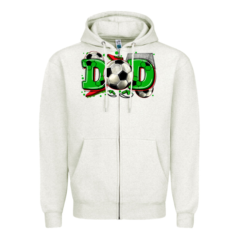 Dad Soccer Zipper Hoodie by Zillion Design Studio | Teevron
