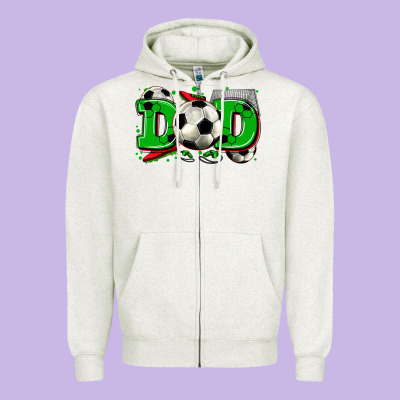 Dad Soccer Zipper Hoodie Designed By Zillion Design Studio